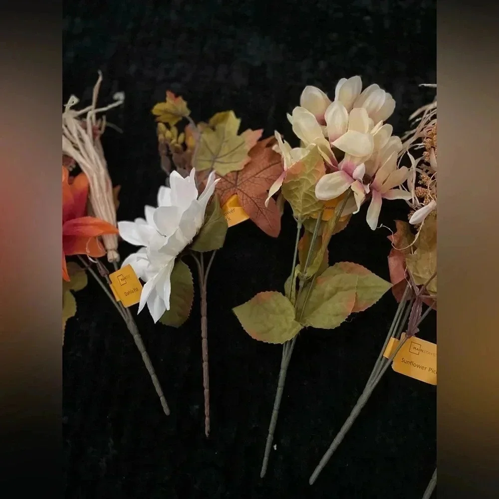Mainstays fall faux floral mixes 6 piece bundle